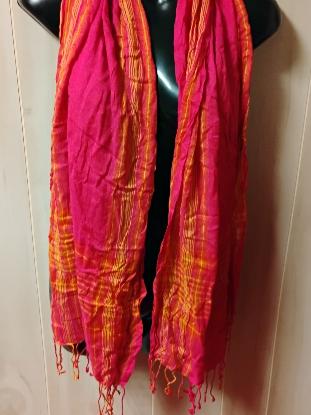 Vibrant Pink & Orange Lightweight Women's Scarf by
